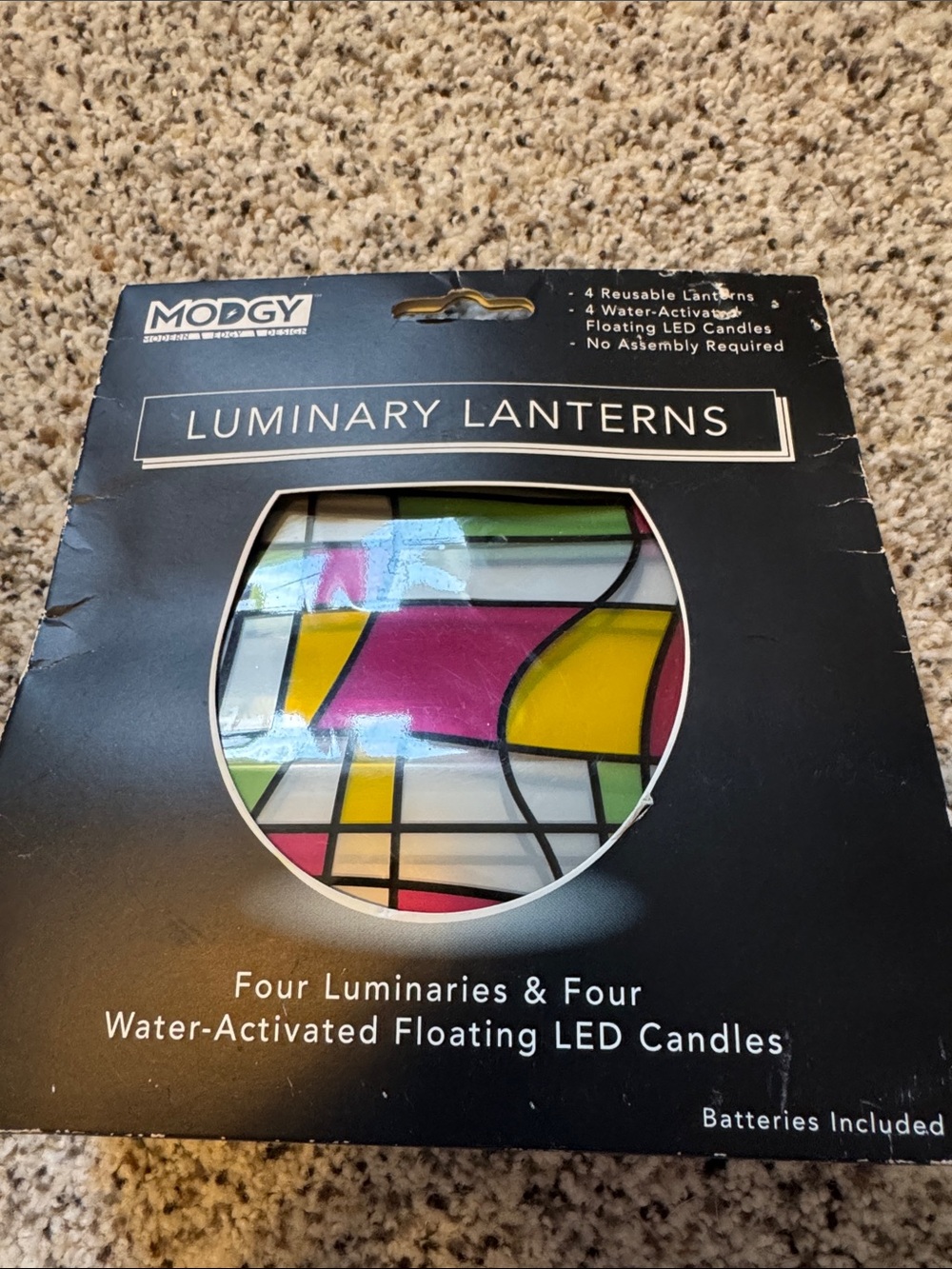 Multicolor Luminary Lanterns - Set of Four